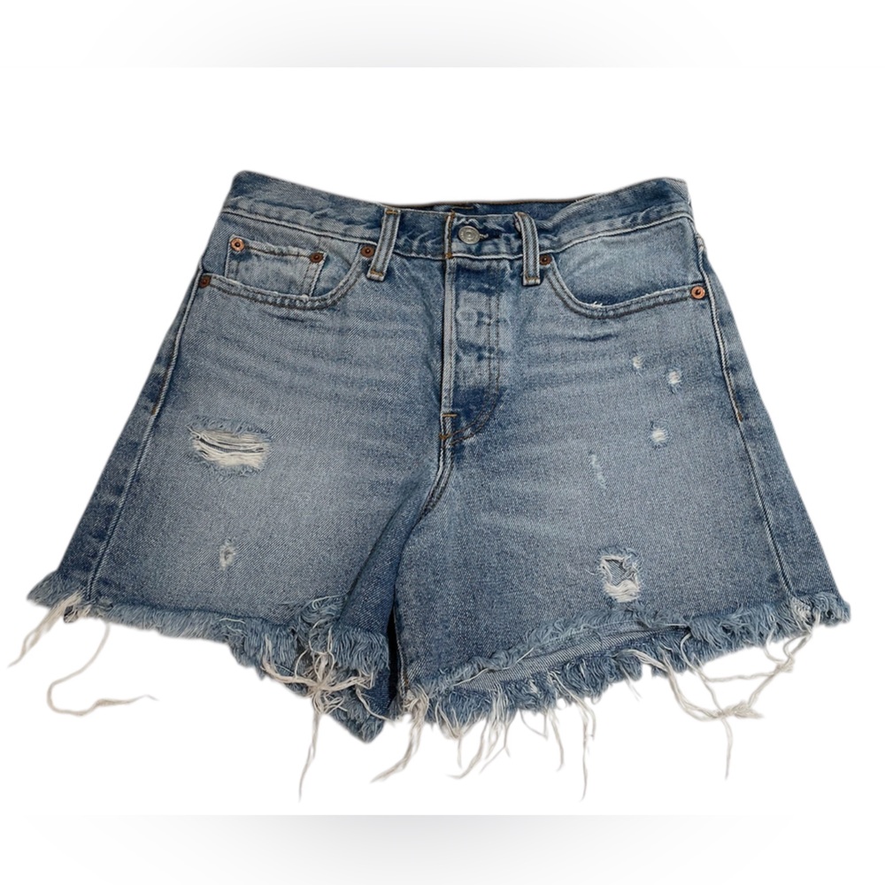Levi’s Medium Wash High Waist Jean Shorts, size 27